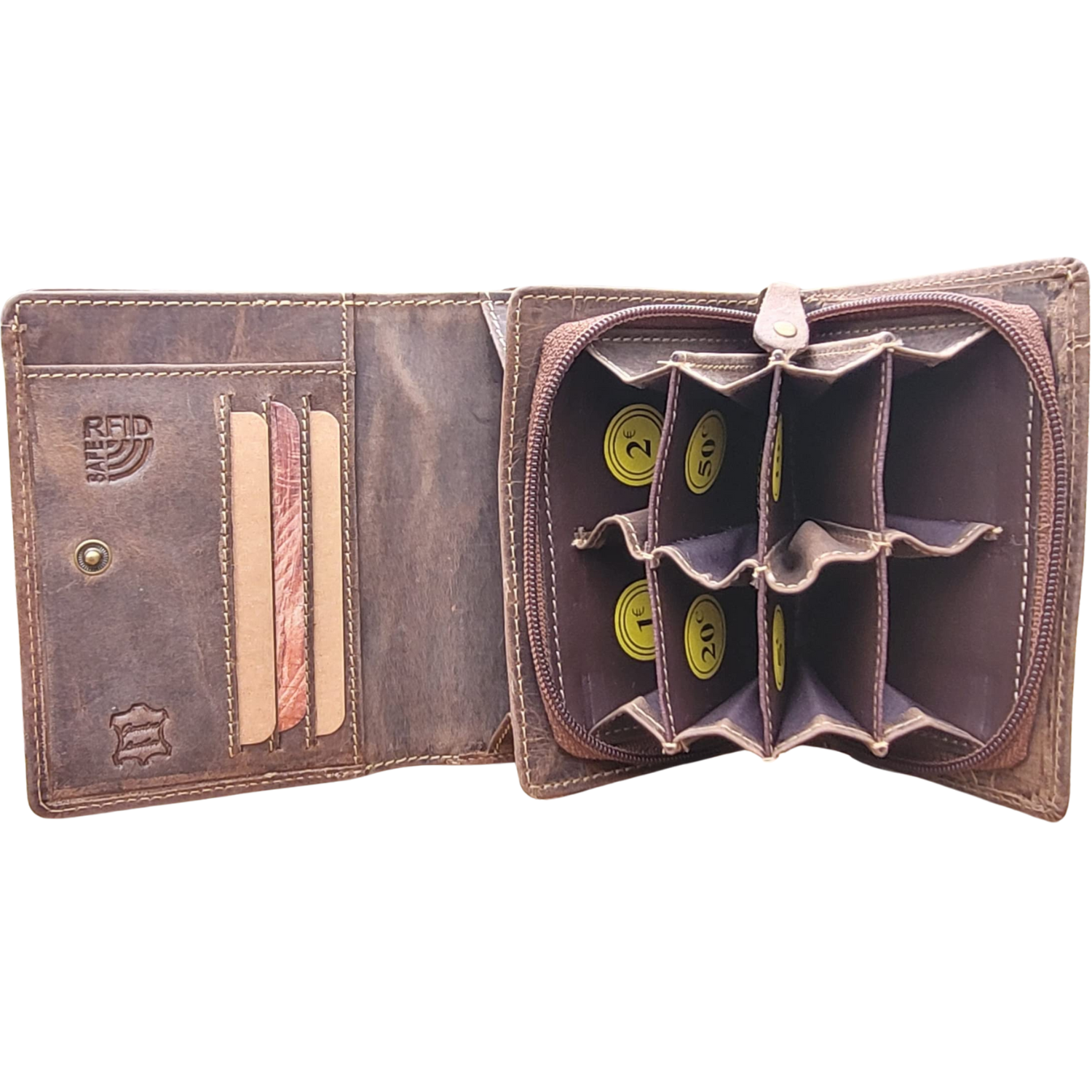 AUTHENTIQUE portefeuille SALVA DORES cuir TBEG vintage