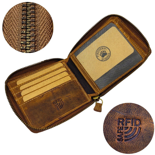 Portefeuille Zippé (Marron)