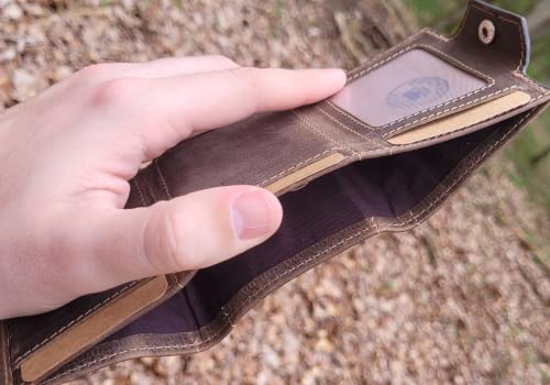 Porte carte RFID en cuir (Brun)