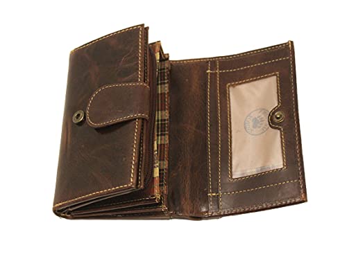 Portefeuille Femme Cuir - modele Angel (Brun foncé)