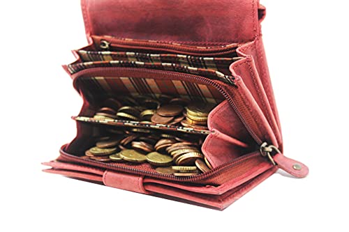 Portefeuille Femme Cuir - modele Angel (Rouge)