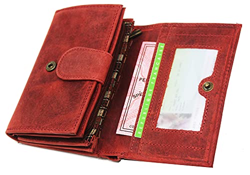 Portefeuille Femme Cuir - modele Angel (Rouge)