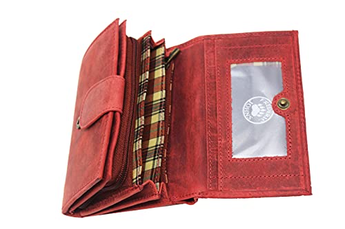 Portefeuille Femme Cuir - modele Angel (Rouge)