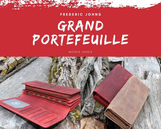 Grand Porte monnaie femme Jungle (rouge)