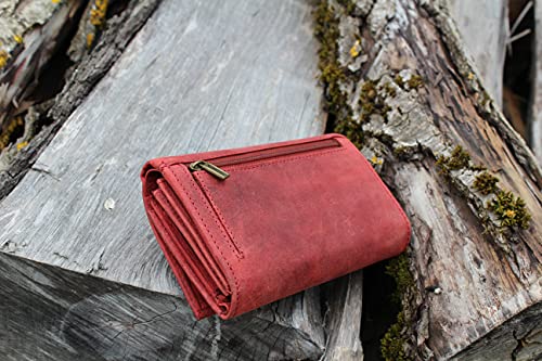 Portefeuille Femme Cuir - modele Angel (Rouge)