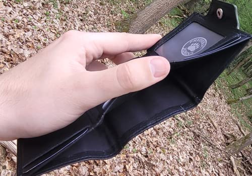Porte carte RFID en cuir (Noir)