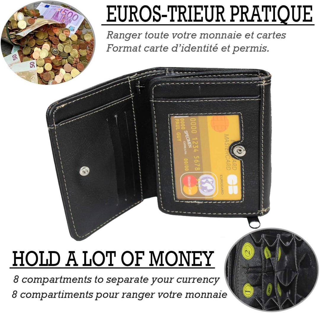 Petit porte monnaie euro (Noir)