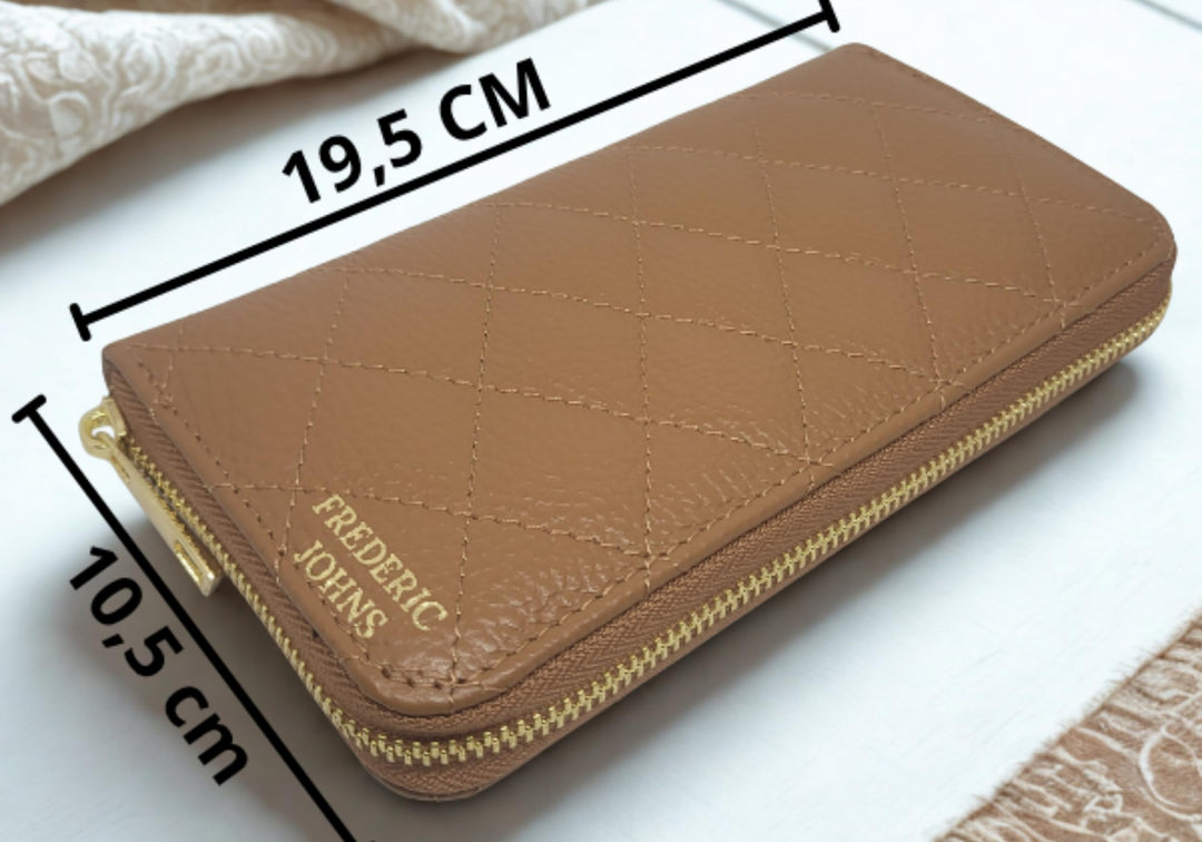 Compagnon Cuir Portefeuille Femme Elena (camel)