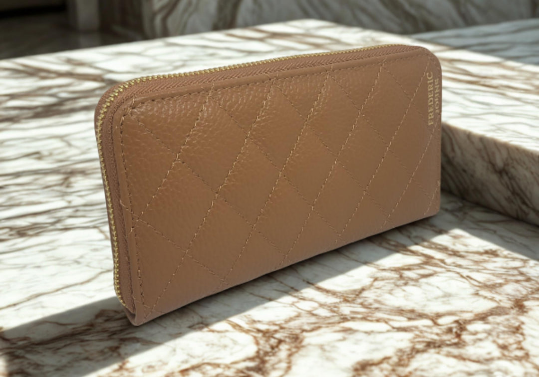 Compagnon Cuir Portefeuille Femme Elena (camel)