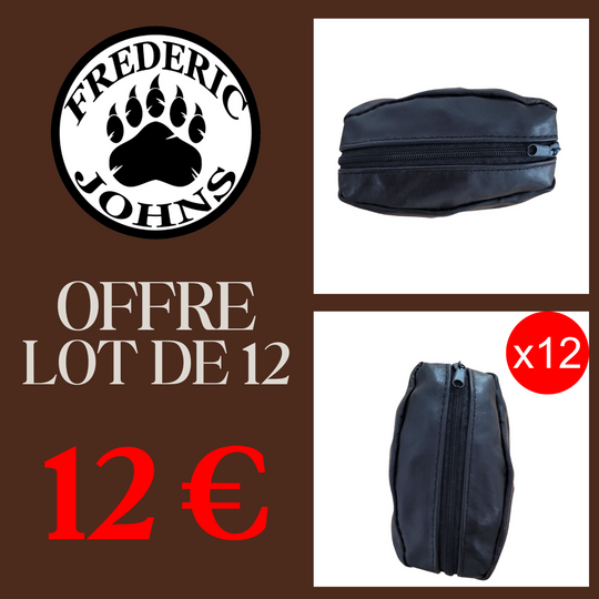 Porte monnaie Grain de café Lot de 12 (Noir)