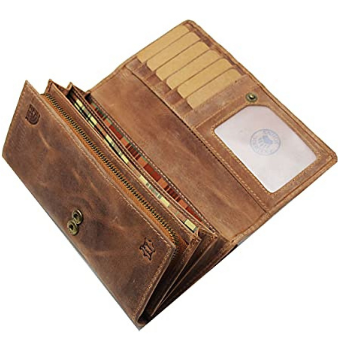Grand Porte monnaie femme Jungle (Marron)