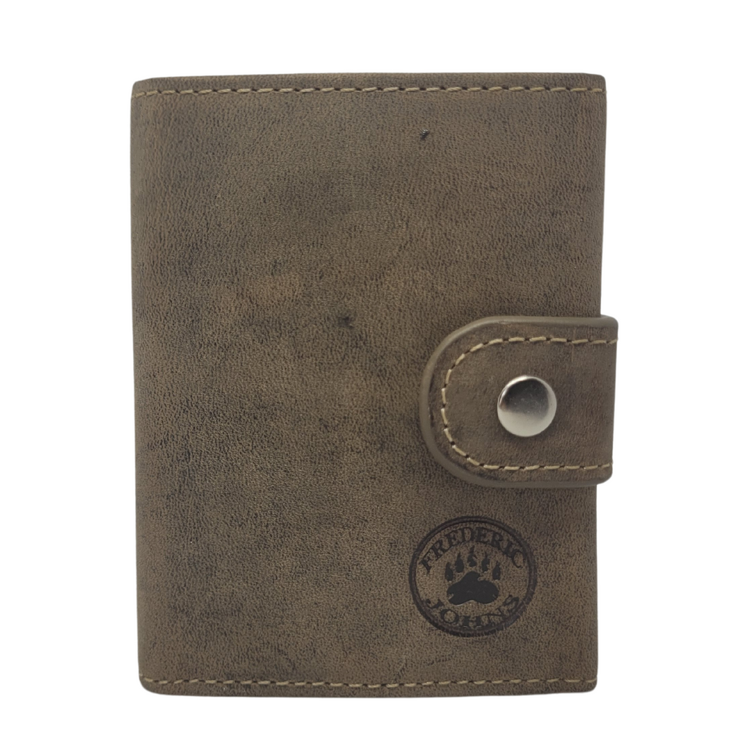 Porte carte RFID en cuir (Brun)