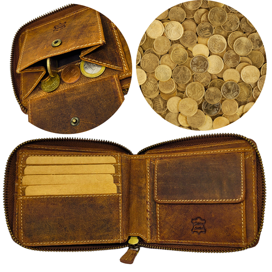 Portefeuille Zippé (Marron)