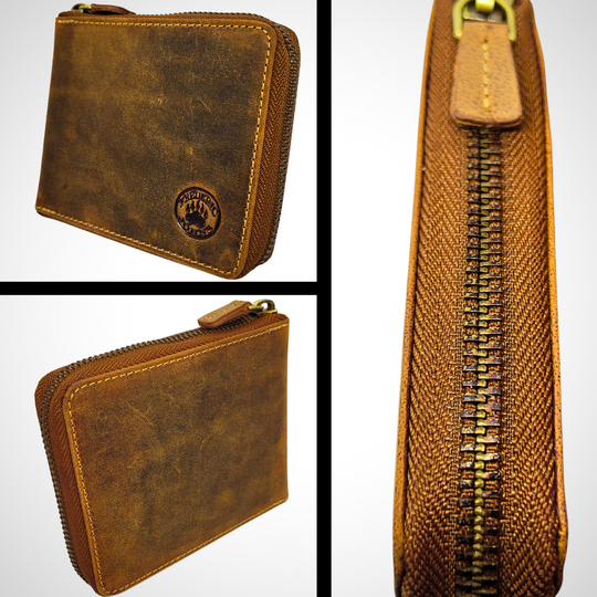 Portefeuille Zippé (Marron)