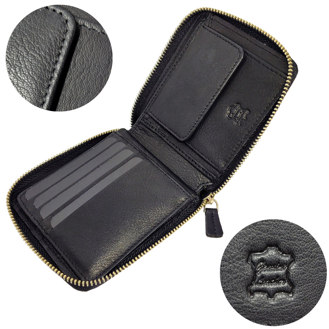 Portefeuille Zippé (Noir)