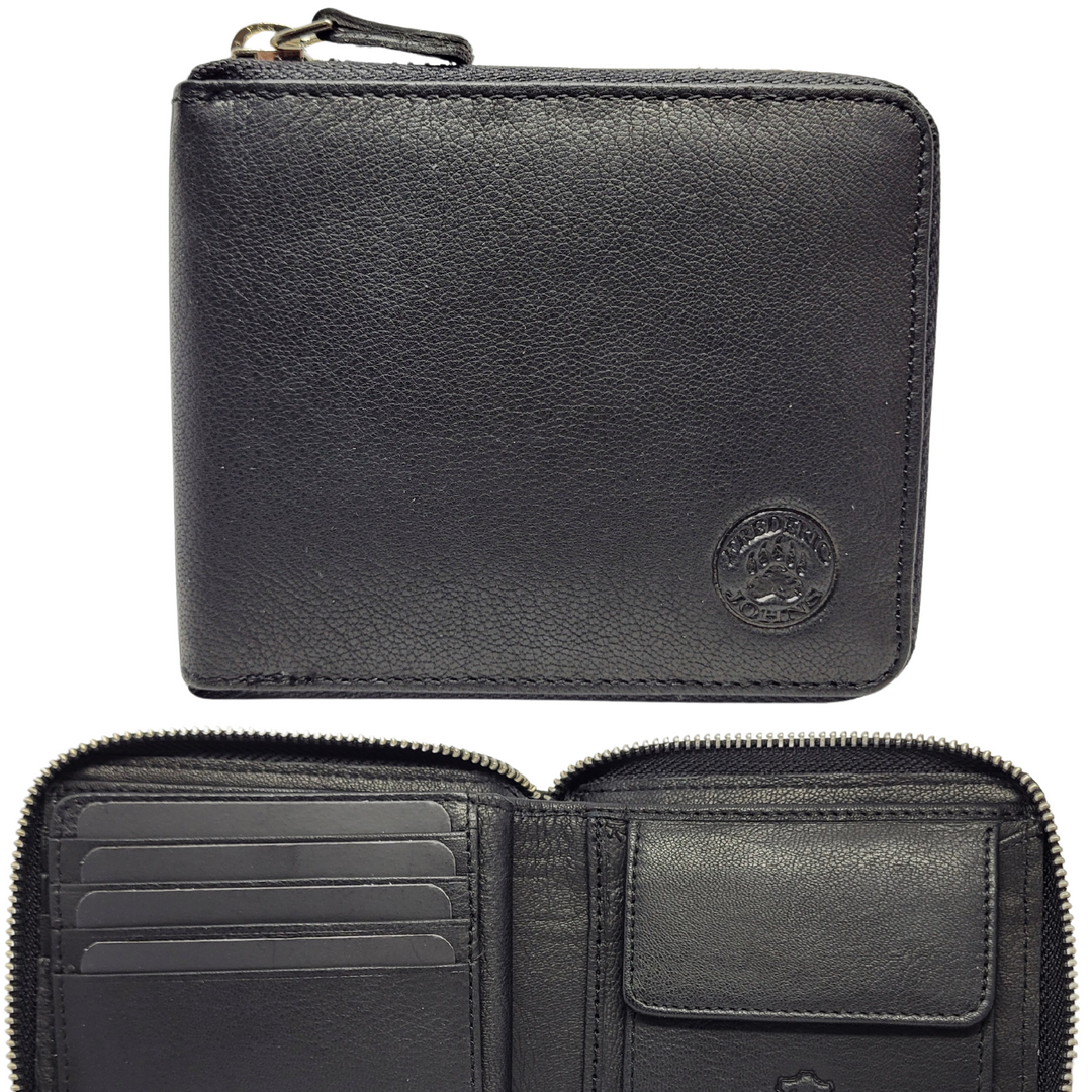 Portefeuille Zippé (Noir)