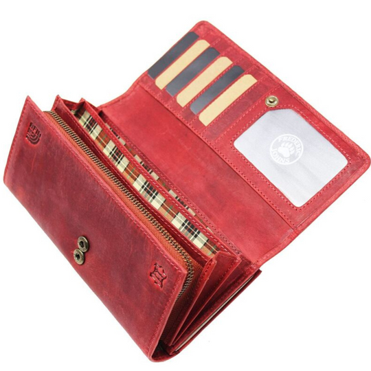 Grand Porte monnaie femme Jungle (rouge)