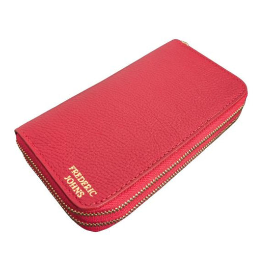 Compagnon Cuir double Portefeuille Femme Valencia (Rouge)