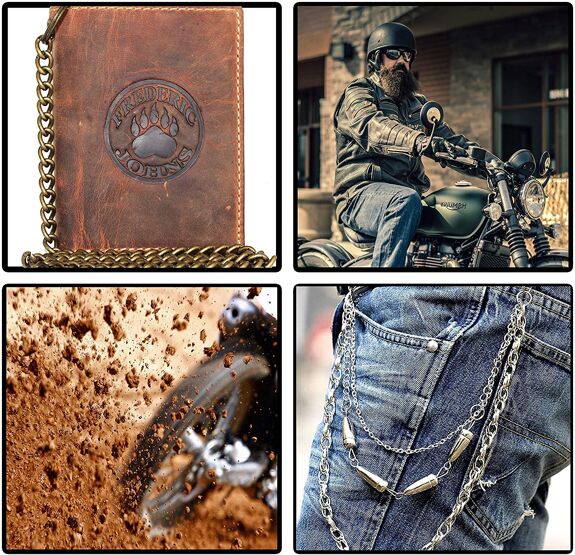Portefeuille Biker - Portefeuille Chaine - Motard