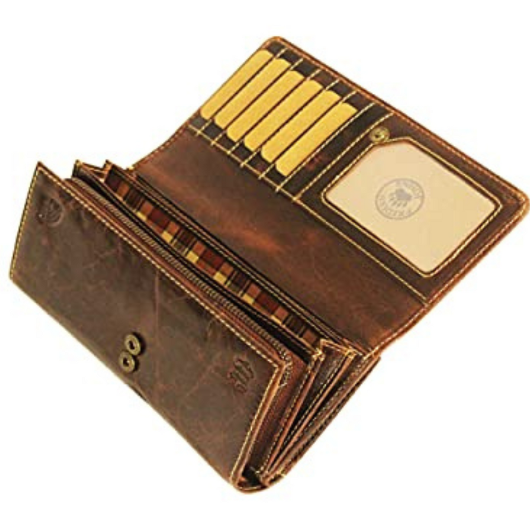 Grand Porte monnaie femme Jungle (Brun)