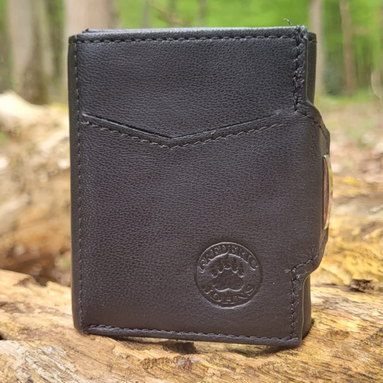 Porte carte RFID en cuir (Noir)