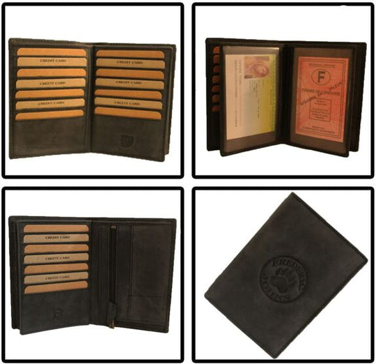 Grand Portefeuille Homme - noir vintage